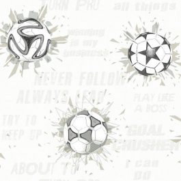 Обои York Коллекция A Perfect World дизайн Soccer Ball Blast арт. KI0578